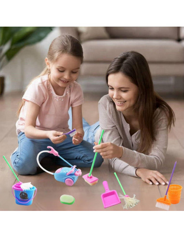 Juego de Limpieza para Casa de Muñecas DoubleWood 9 Piezas