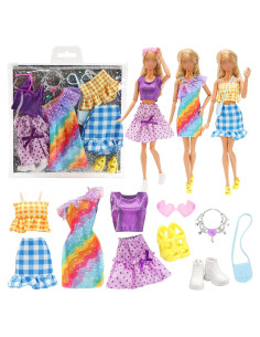 Conjunto de Ropa para Muñecas Miunana 8 Piezas 29.21 cm