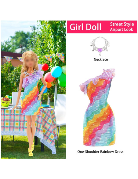 Conjunto de Ropa para Muñecas Miunana 8 Piezas 29.21 cm Conjunto de Ropa para Muñecas Miunana 8 Piezas 29.21 cm