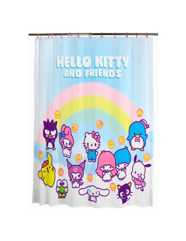 Juego de Cortina de Ducha Hello Kitty 13 Piezas Franco