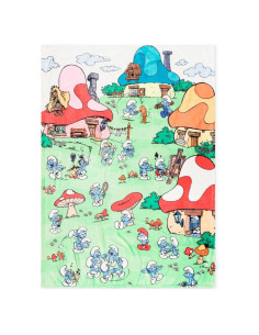 Manta de Peluche Franco Los Pitufos 116x152 cm Suave