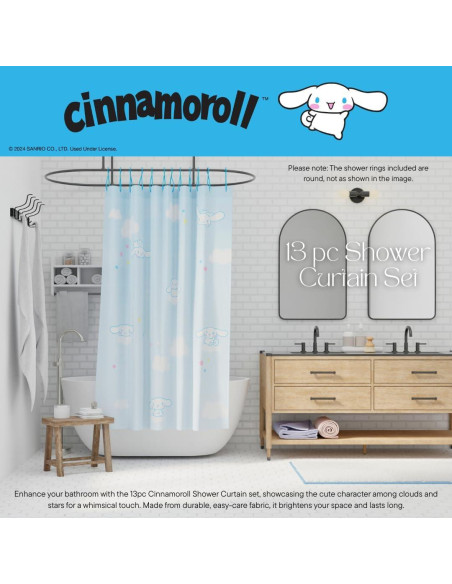 Cortina de Ducha Franco Cinnamoroll 70x72 cm 13 Piezas