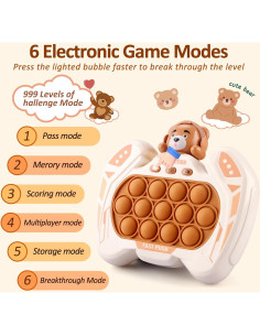 Juego de Empuje Rápido GAPER GO Oso Marrón Sensorial 2