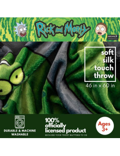 Manta Pickle Rick Franco 116x152 cm Suave y Acogedora 2