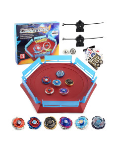 Conjunto Bey Battling Top AIBREAY 6 Tops 2 Lanzadores Arena