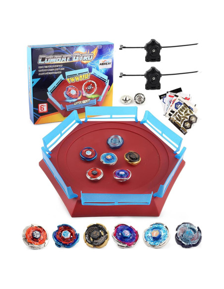 Conjunto Bey Battling Top AIBREAY 6 Tops 2 Lanzadores Arena