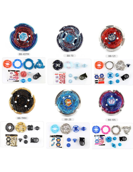 Conjunto Bey Battling Top AIBREAY 6 Tops 2 Lanzadores Arena