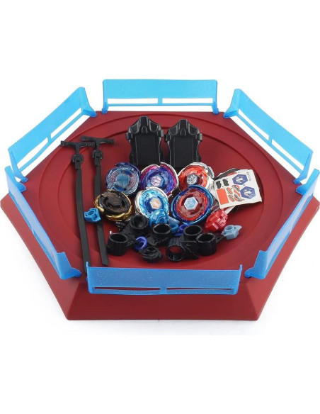 Conjunto Bey Battling Top AIBREAY 6 Tops 2 Lanzadores Arena