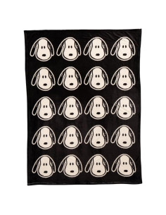 Manta Franco Peanuts Snoopy 116x152 cm Suave y Acogedora