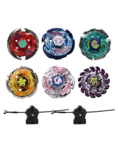 Beyblade Burst Gyros Set 6 Tops + 2 Lanzadores + Stickers
