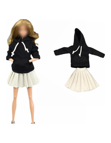 Ropa para muñecas 1/6 Apatsuki Sudadera y Falda Plisada