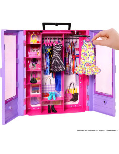Armario Fashionistas Barbie Púrpura con 6 Perchas y Asa 2