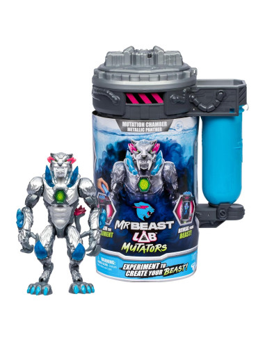 MrBeast Lab Mutators Panther Metálico 13 cm 20 Puntos Articulación