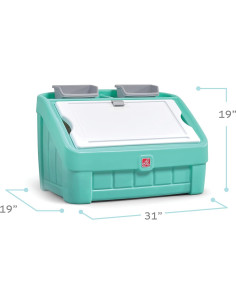 Step2 Caja de Juguetes 2 en 1 y Caballete Menta 2