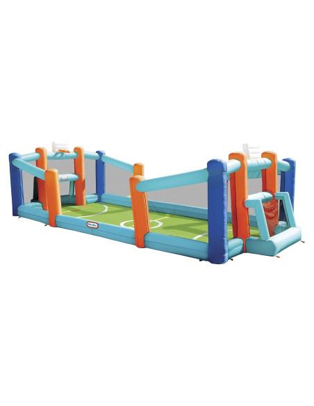 Cancha Inflable Pequeños Tikes 2 en 1 Fútbol y Baloncesto