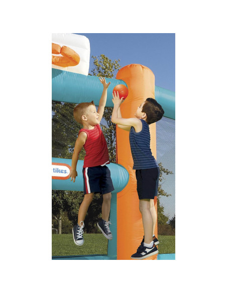Cancha Inflable Pequeños Tikes 2 en 1 Fútbol y Baloncesto