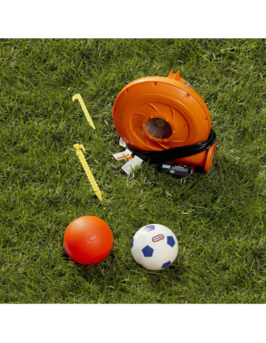 Cancha Inflable Pequeños Tikes 2 en 1 Fútbol y Baloncesto