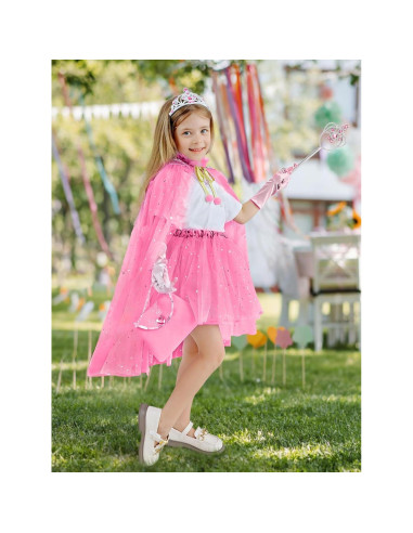 Disfraz de Princesa Iluminado para Niñas 3-6 Años Rosa