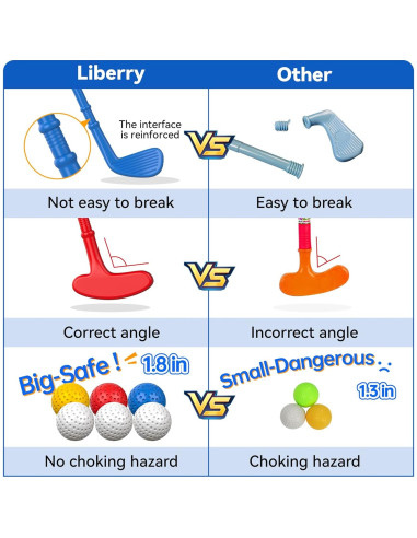 Conjunto de Golf para Niños Liberry con Tapete y Carrito