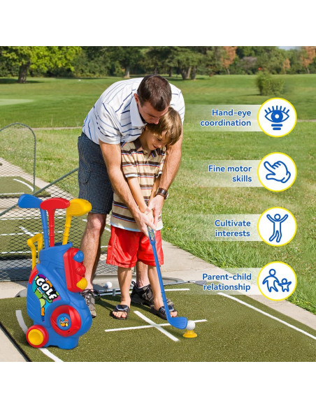 Conjunto de Golf para Niños Liberry con Tapete y Carrito