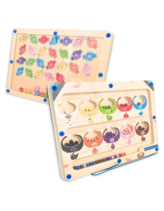 Tablero Magnético Doble Cara OKKOSTAR - Laberinto Alfabeto y Números