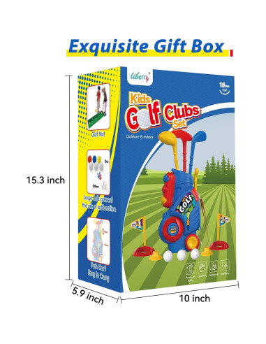 Conjunto de Golf para Niños Liberry con Tapete y Carrito