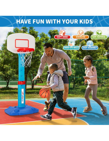 Aro de Baloncesto Ajustable GMAOPHY para Niños 1-6 Años