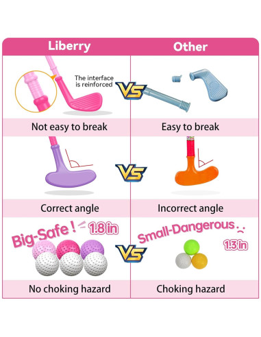 Conjunto de Golf Liberry para Niños 2-5 Años con Tapete