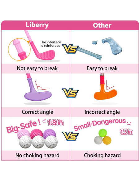 Conjunto de Golf Liberry para Niños 2-5 Años con Tapete