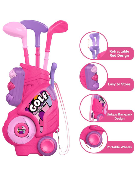 Conjunto de Golf Liberry para Niños 2-5 Años con Tapete