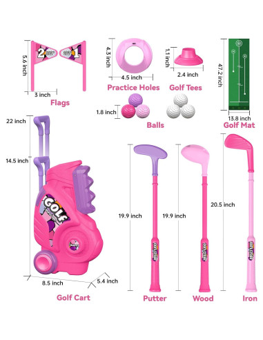 Conjunto de Golf Liberry para Niños 2-5 Años con Tapete