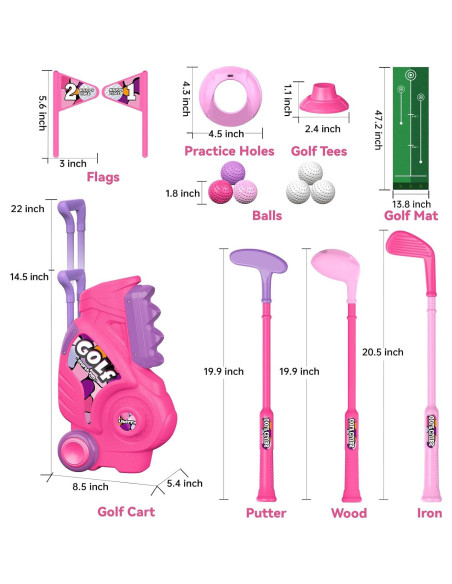 Conjunto de Golf Liberry para Niños 2-5 Años con Tapete
