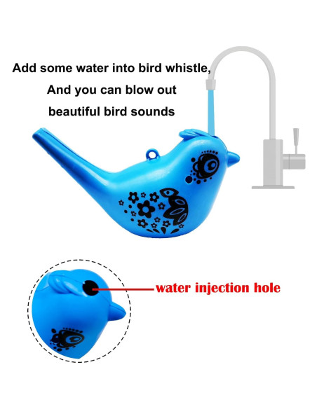 24 Silbatos de Agua en Forma de Ave para Niños - Juguete Musical