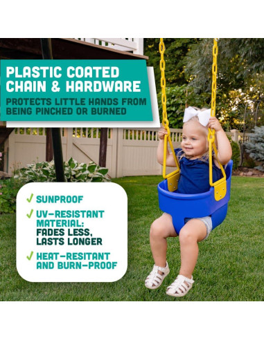 Columpio para Niños Squirrel SQ-31B Azul con Respaldo Alto