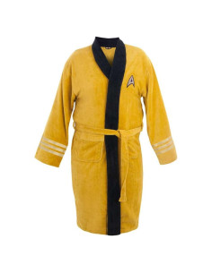 Bata de Baño de Felpa Star Trek Capitán Kirk Amarillo Talla Única