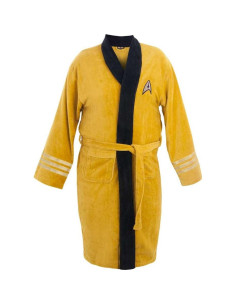 Bata de Baño de Felpa Star Trek Capitán Kirk Amarillo Talla Única 2
