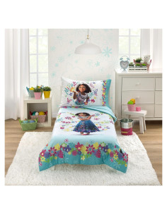 Juego de Cama Disney Encanto 4 Piezas Flores y Mariposas