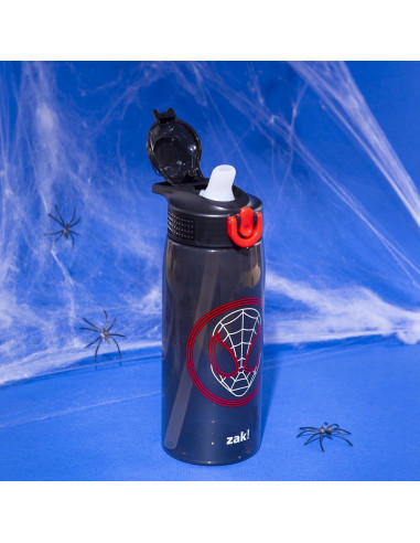 Botella de Agua Zak Designs Spider-Man 740ml con Pajilla