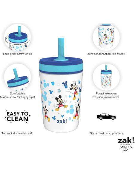 Vaso Infantil de Acero Inoxidable Mickey Mouse 355ml