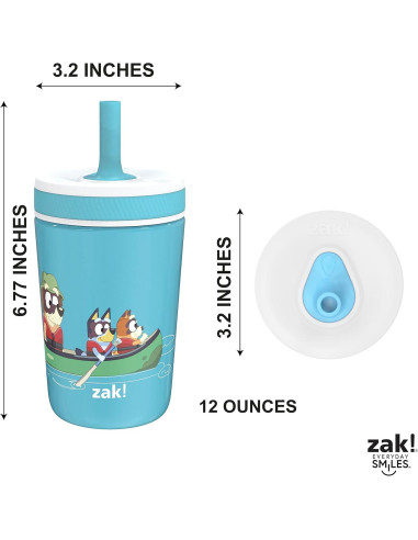 Taza Aislada de Acero Inoxidable 12oz Zak Bluey