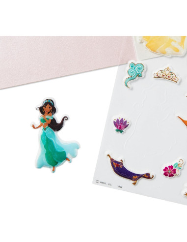 Tarjeta de Cumpleaños Hallmark Disney Princesas con Stickers