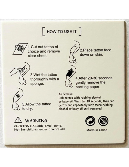 20 Hojas de Tatuajes Temporales Mario para Niños