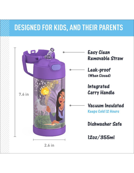 Botella de Agua THERMOS FUNTAINER 354 ml con Popote - Wish