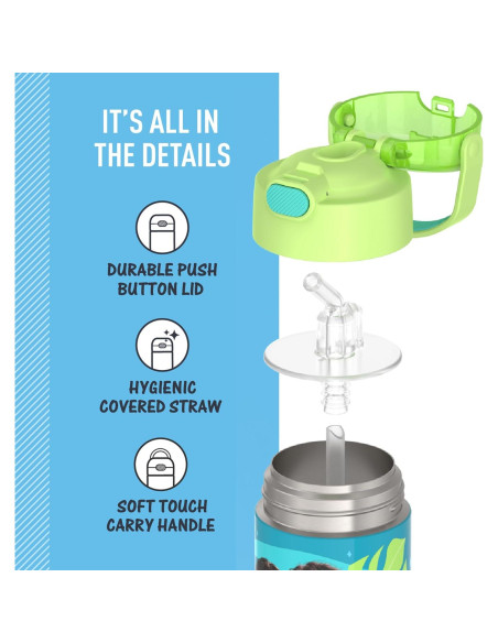 Botella de Agua THERMOS FUNtainer 354 ml Moana 2 con Pajilla