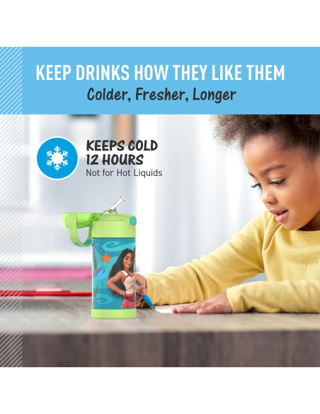 Botella de Agua THERMOS FUNtainer 354 ml Moana 2 con Pajilla