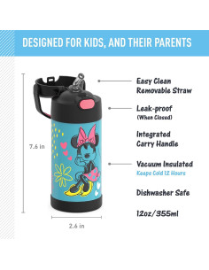 Botella de Agua THERMOS FUNTAINER 354 ml Minnie Mouse 2