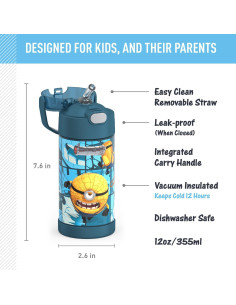 Botella de Agua THERMOS FUNTAINER 354 ml con Pajilla 2