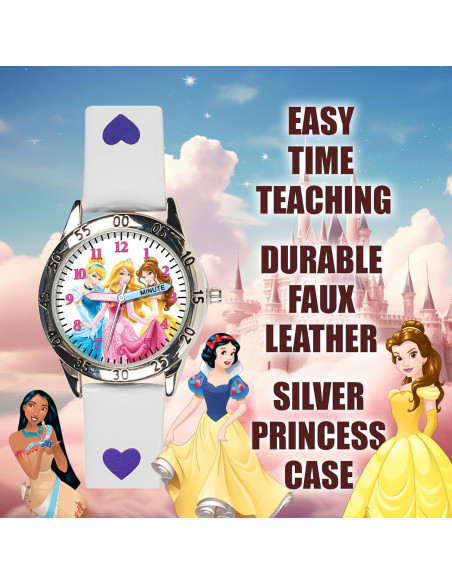Reloj de Aprendizaje Disney para Niñas - Correa Blanca
