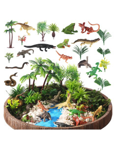 26 Figuras de Animales Anfibios y Reptiles Sratte - Juguetes Educativos