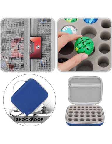Caja de Almacenamiento Minahao para Juguetes Bakugan 34 Slots